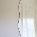 Large Handmade Brass Abstract Organic Mirror