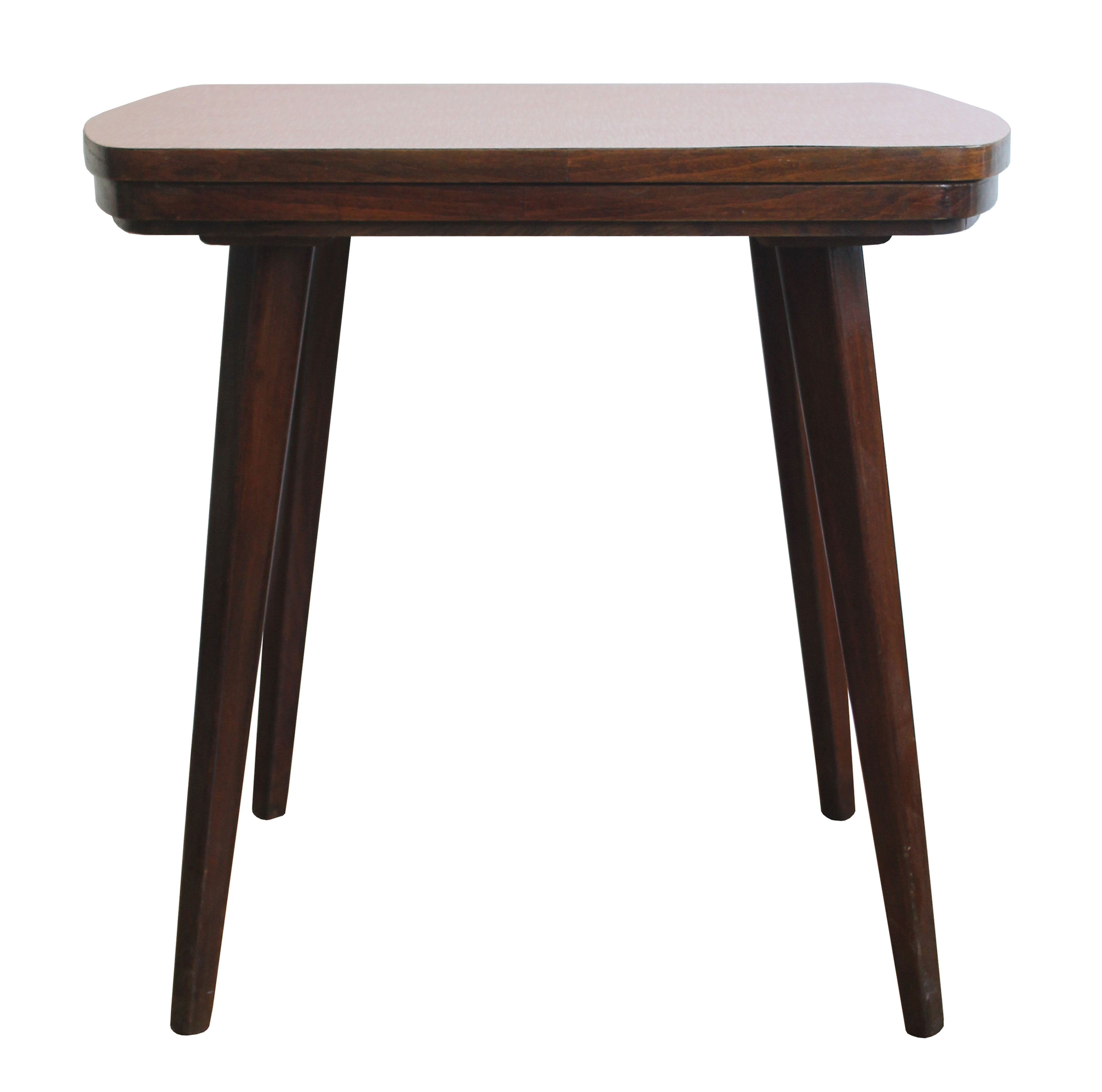 Table d’appoint mid century avec plateau en formica réglable