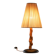 Tree Trunk table lamp in acacia, oak, and linen, 1950s