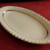 Bernardaud Limoges porcelain ravier white and gold model