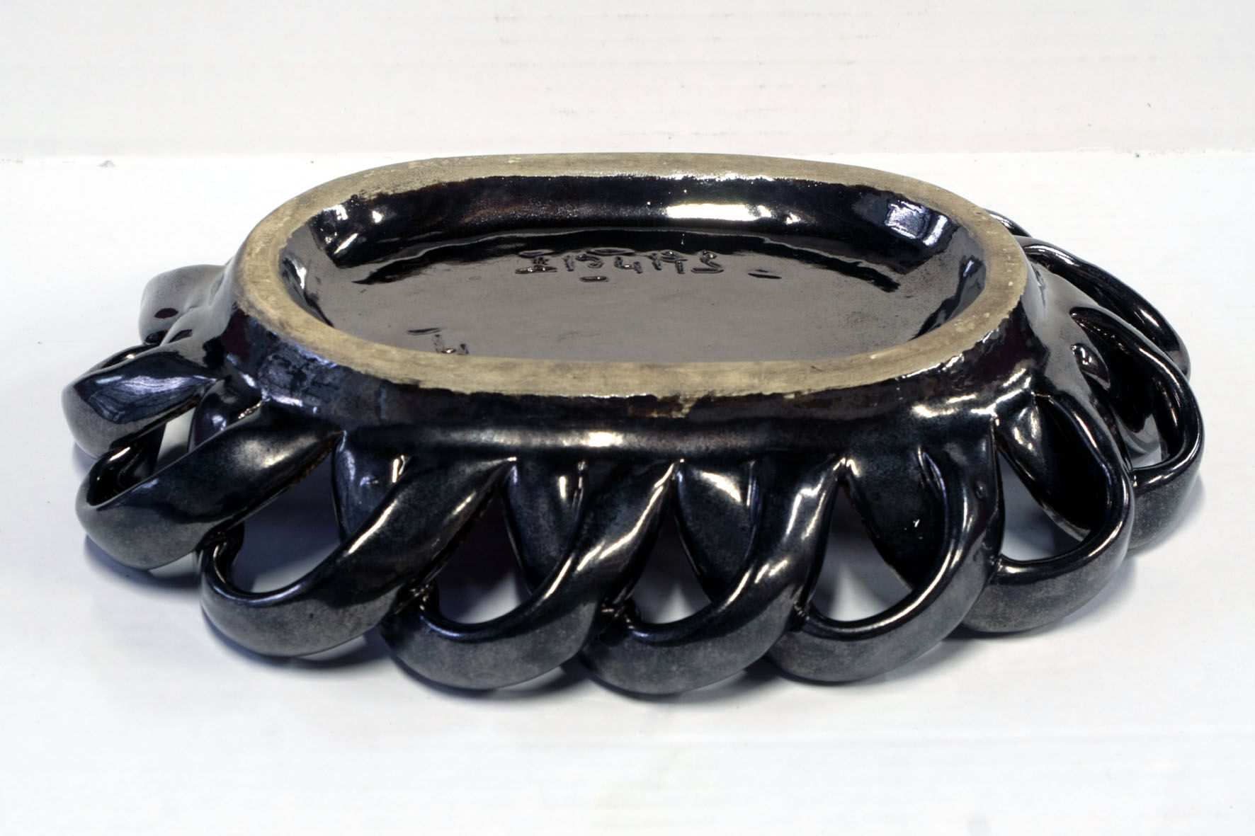 Vintage earthenware basket