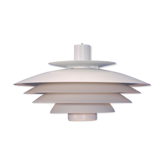 XL Danish pendant in white by Form Light, 1970s