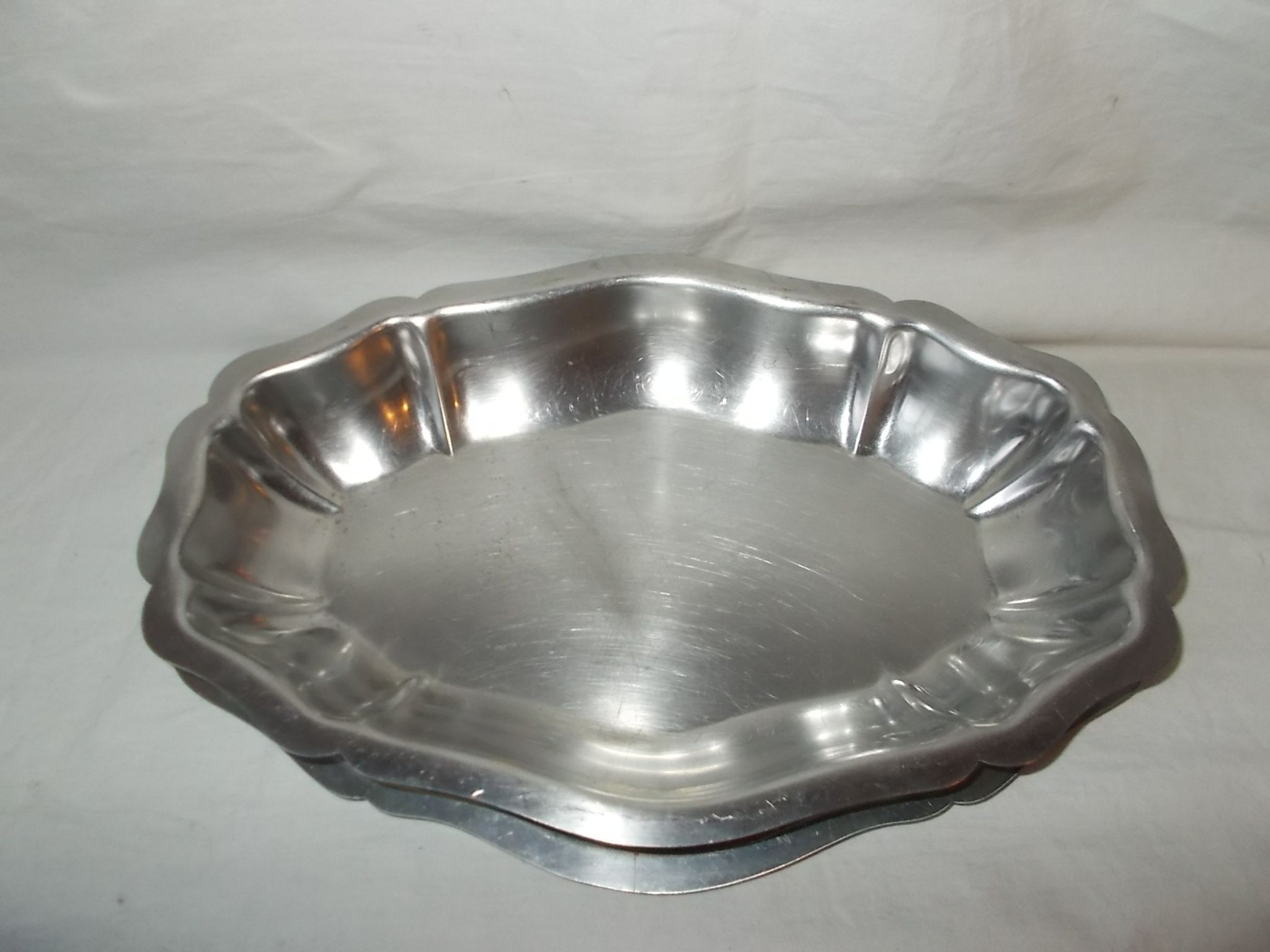 Lot de 2 plats ovales en inox
