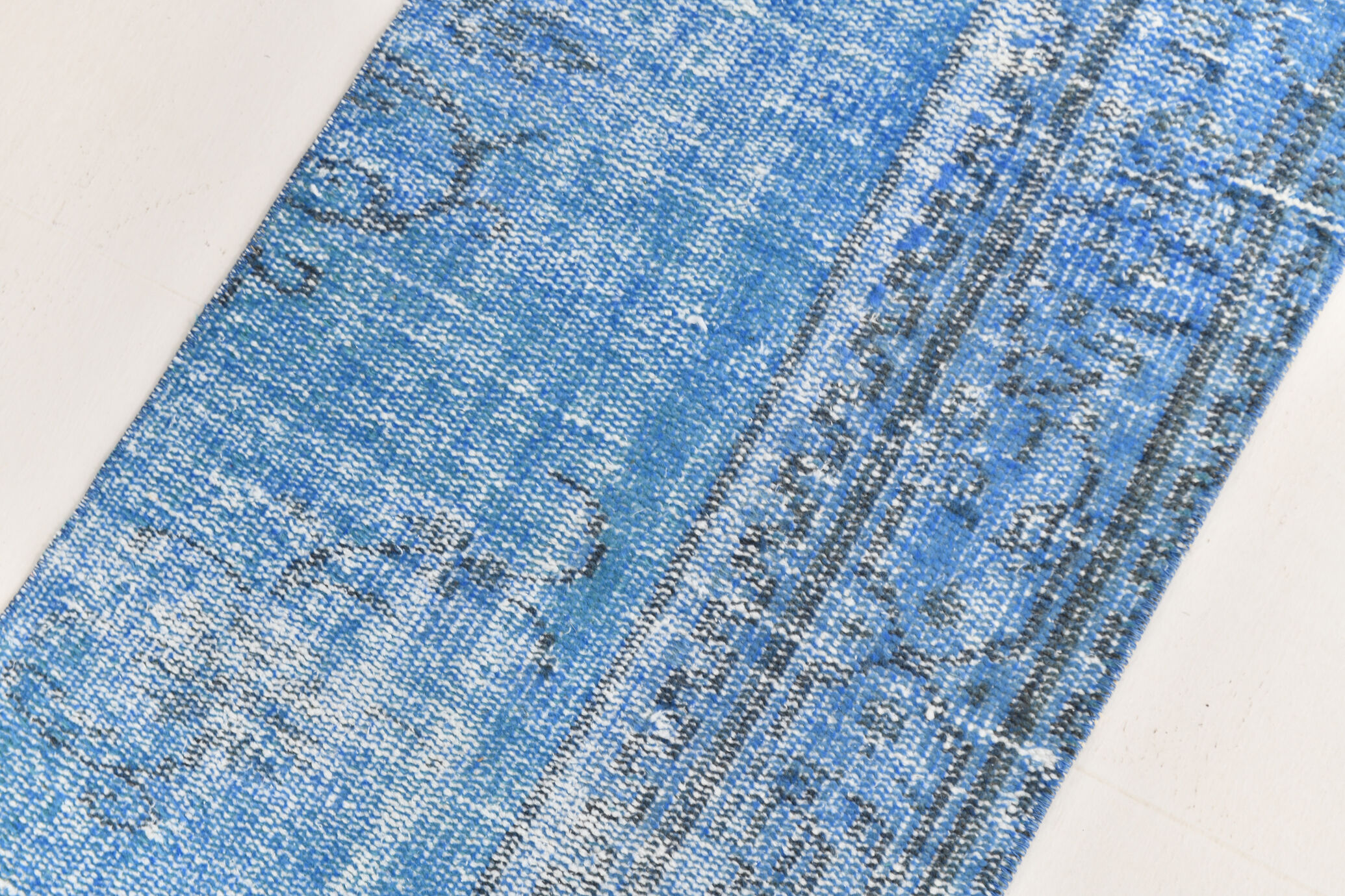 2x6 soft blue vintage runner rug, 53x198cm