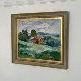 Swedish Oil on Panel – “Landscape” by Erik Boëthius (1897–1970)