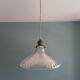 Rain-moulded transparent glass hanging lamp