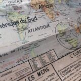 Old map Vidal Lablache 22 Community planisphere - 1950