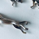 6 knife holders art deco horses