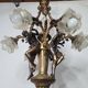 LOUIS XV style chandelier in gilded and patinated bronze with draped women