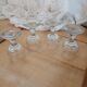 4 antique liqueur glasses