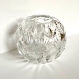 Vase boule ciselé en cristal