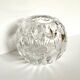Chiseled crystal ball vase
