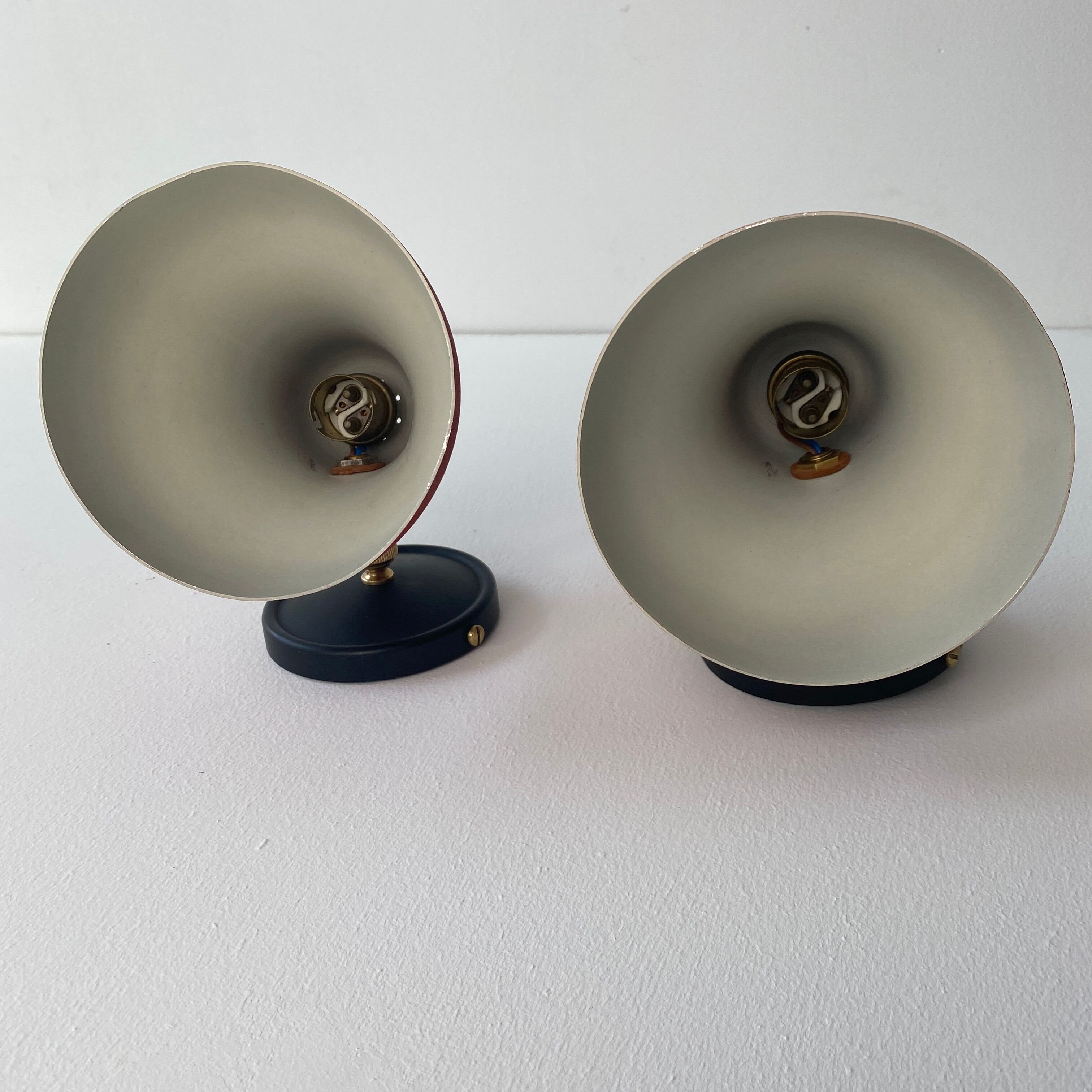 Lot 2 old vintage articulated wall lamps 1950
