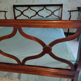Directoire-style mahogany double bed