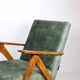 B-310 VAR green olive velvet armchair