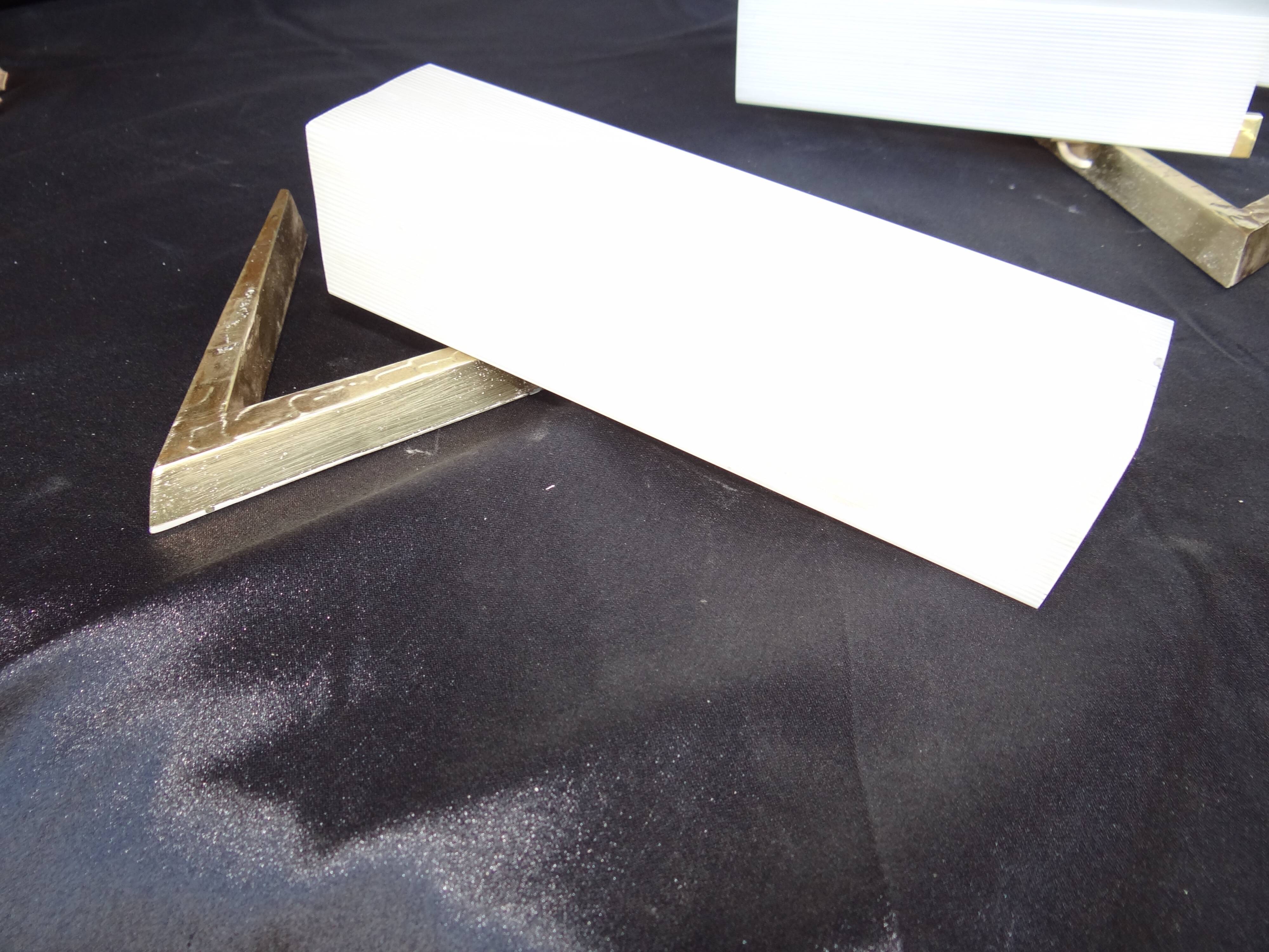 Pair of home wall light Arlus Bronze and opaline