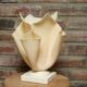 Beige crumpled plexiglass lamp Soleillade,  80s