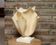 Beige crumpled plexiglass lamp Soleillade,  80s
