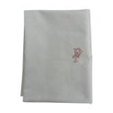 Nappe de vendanges en chanvre monogramme brodé PC