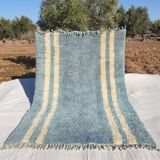 Tapis bleu marocain en laine 150cmx250cm