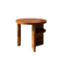 Art Deco round side table with shelf – vintage wood occasional table / bedside table