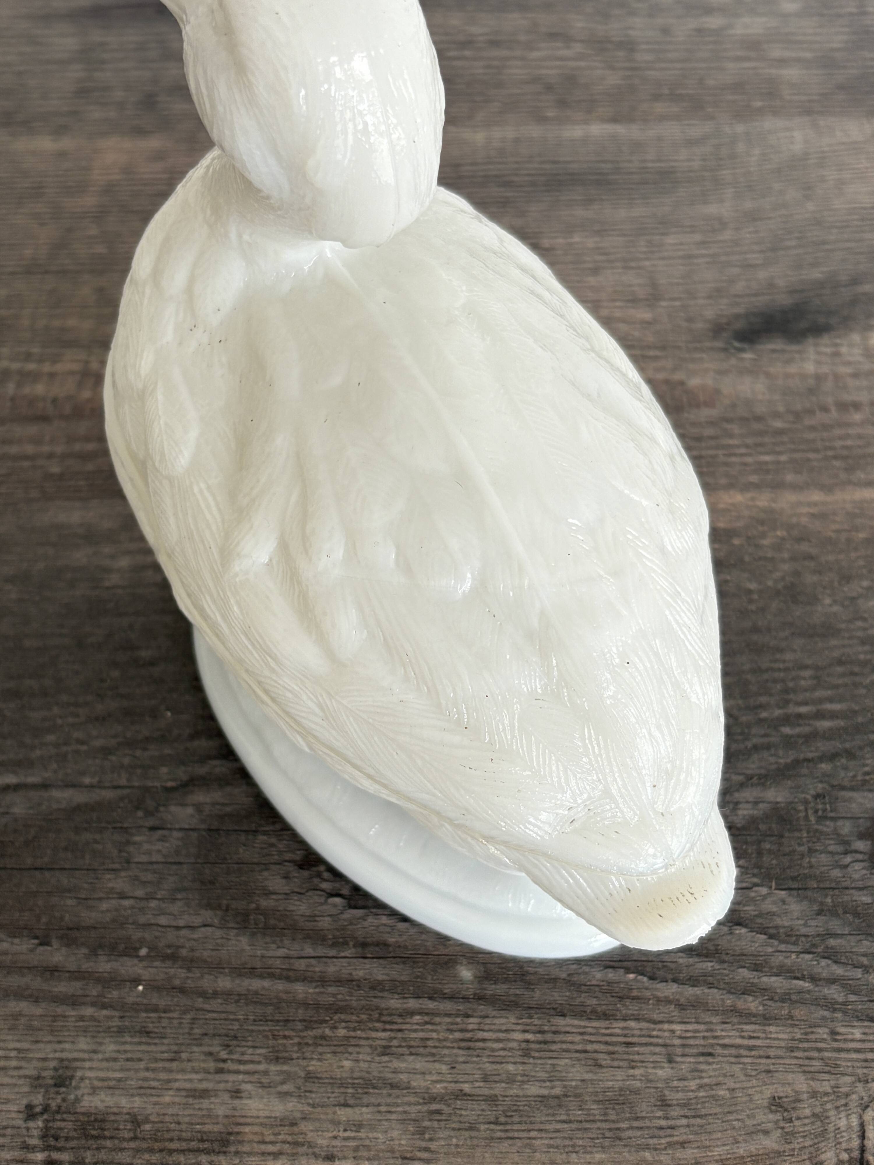 Antique white opaline candy box