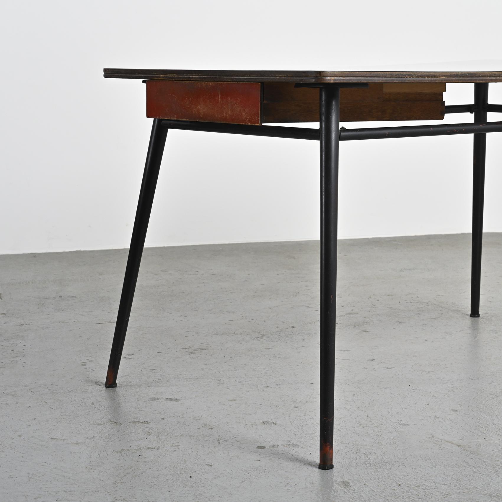 Kitchen table and chairs set by André Sornay, Lyon 1955