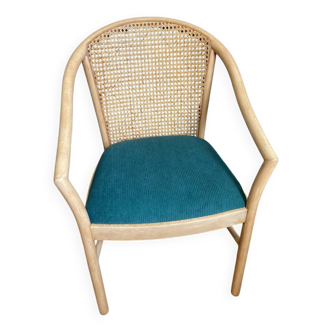 Wooden and cane chair