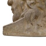 Serre-livres anciens en plâtre français par Joanny Durand, début des années 1900