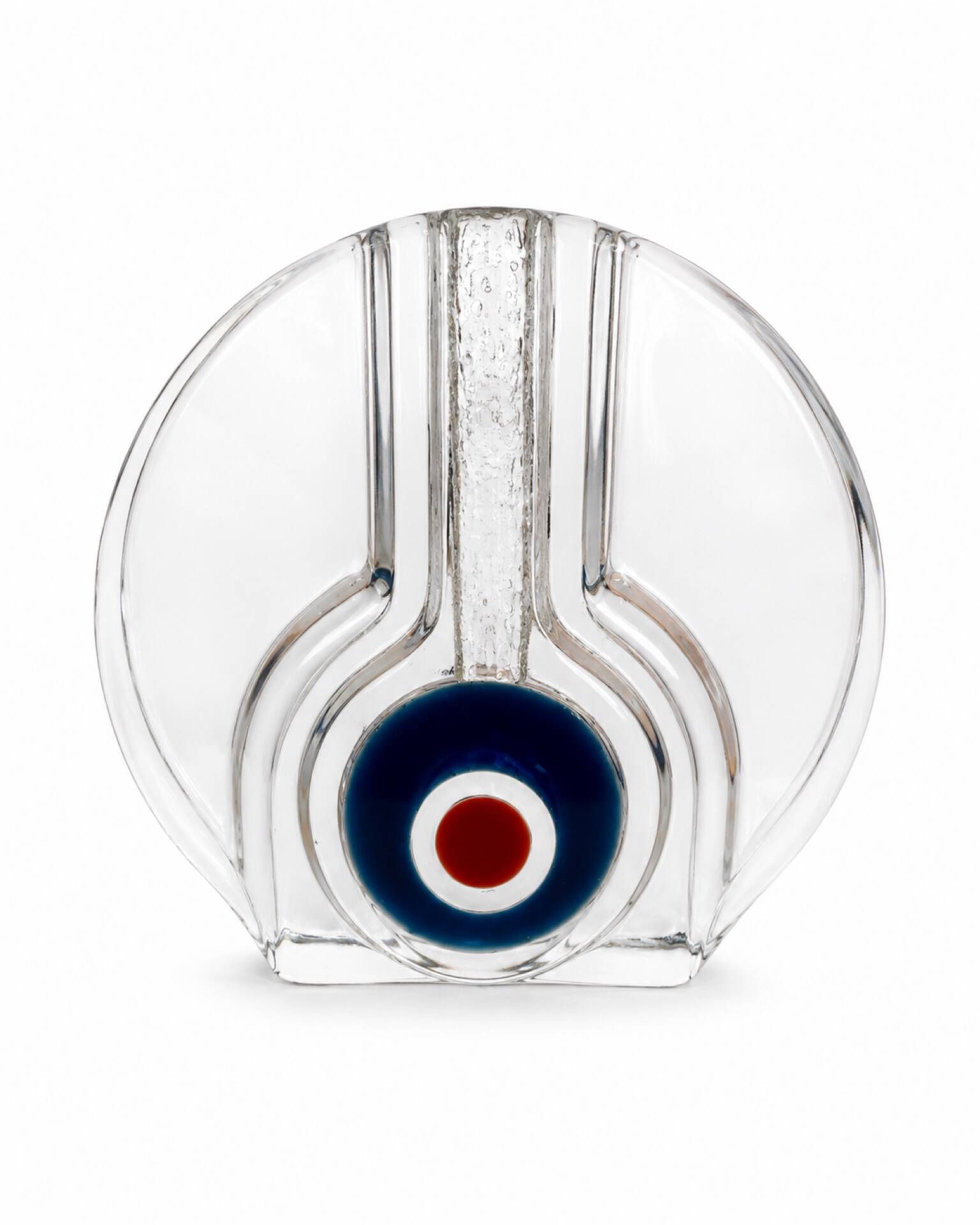 "Bulls-Eye" Soliflore Vase in Crystal - Walther Glas - Vintage 1970