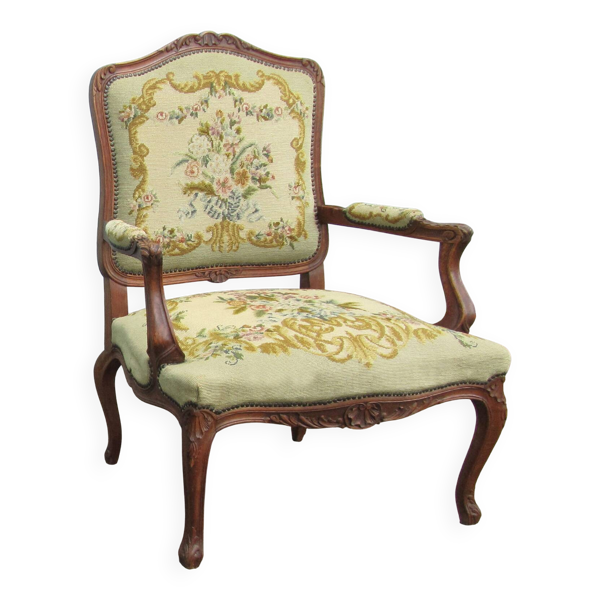 Fauteuil d'époque Louis XV, XVIIIe siècle