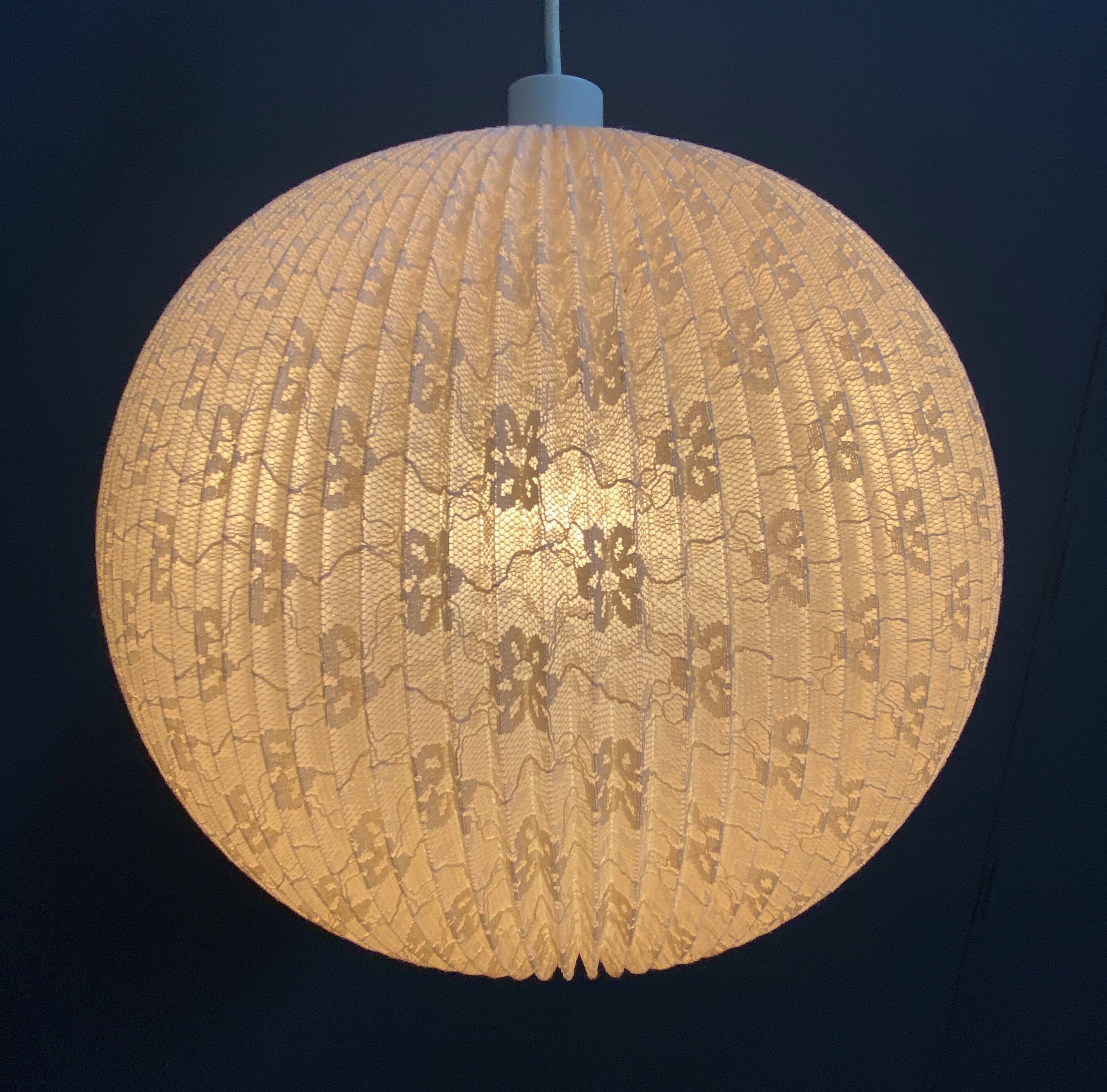 Plisee round hanging lamp 1960s