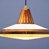 Danish hanging lamp in solid copper, 1970s