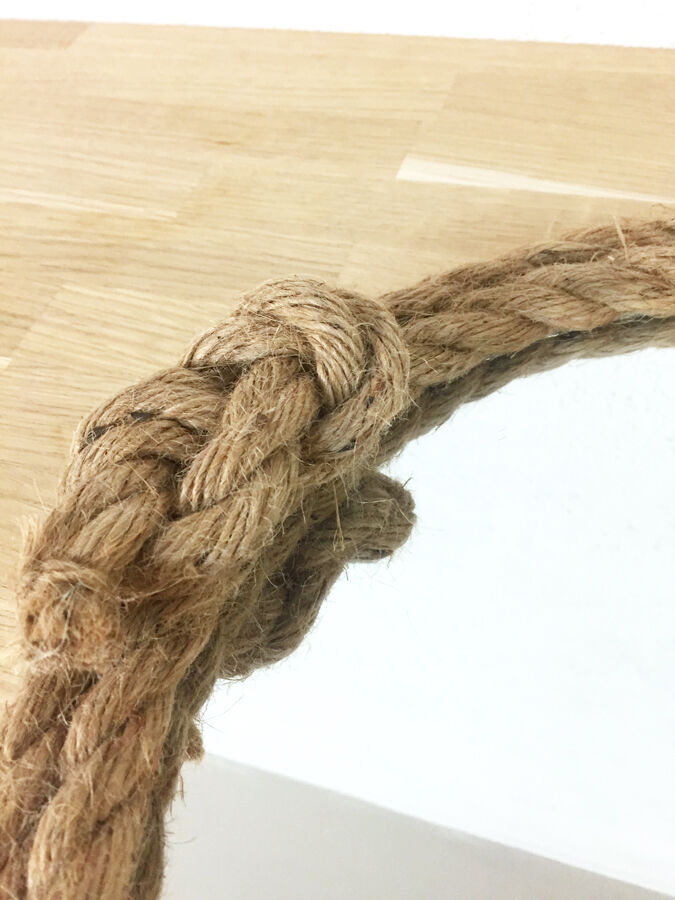 Mirror in vintage rope 1970 32cm