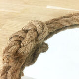 Mirror in vintage rope 1970 32cm