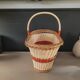 Old oval basket with a wooden base