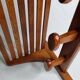 Vintage design wall coat rack, 3 oval hooks, 50s/60s, 62 cm