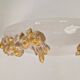 Vintage Bowl Wall Lamps in Goldleaf Murano Glass, Italy, 1970s, Set of 2