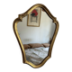 Vintage mirror 1960s Belgian rocaille style gilded wood - 61 x 49 cm