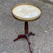 Guéridon tripode marbre doré Louis 16