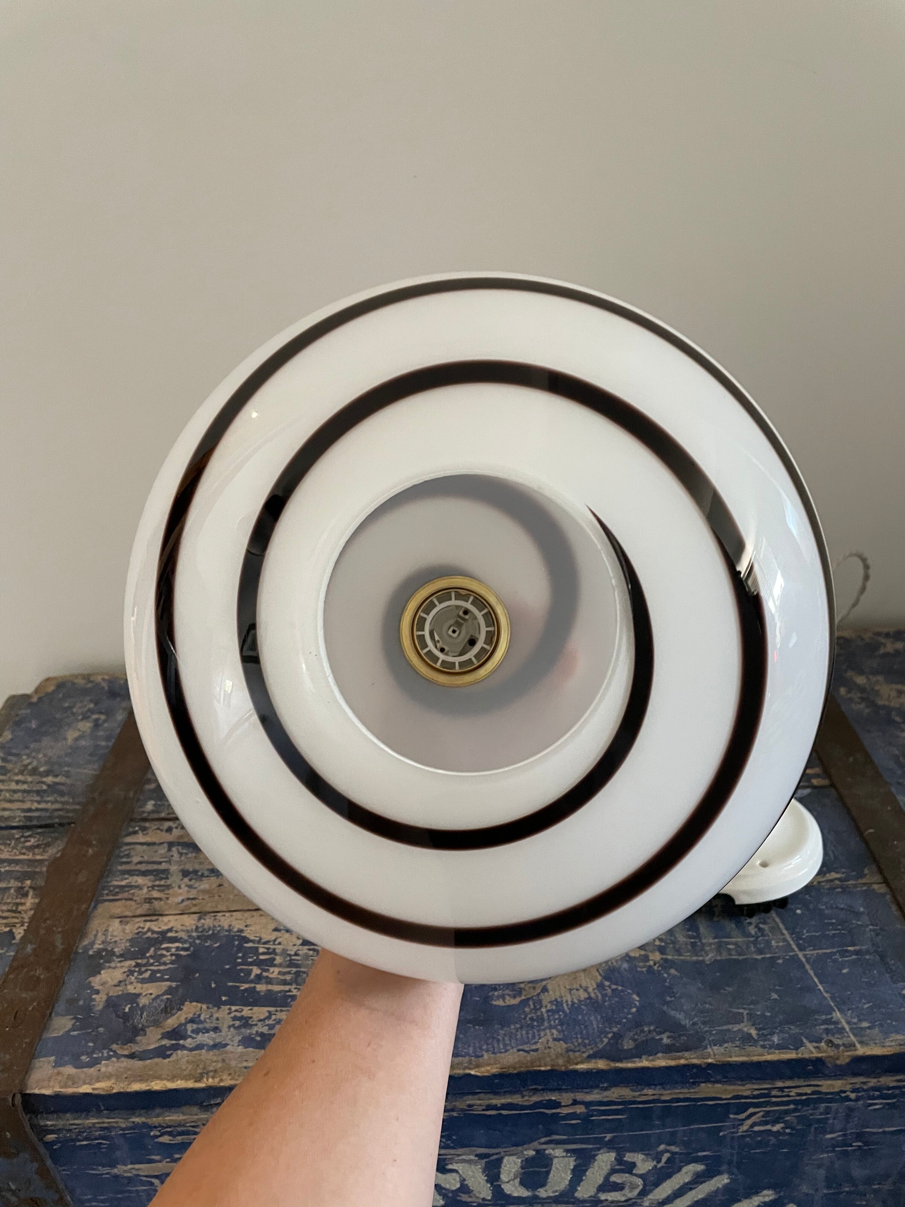 Vintage patterned opaline pendant lamp