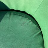 Vintage green leather club chair, antique green leather sofa.