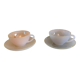 Pair of polychrome opaline cups by Arcopal / vintage 60s-70s
