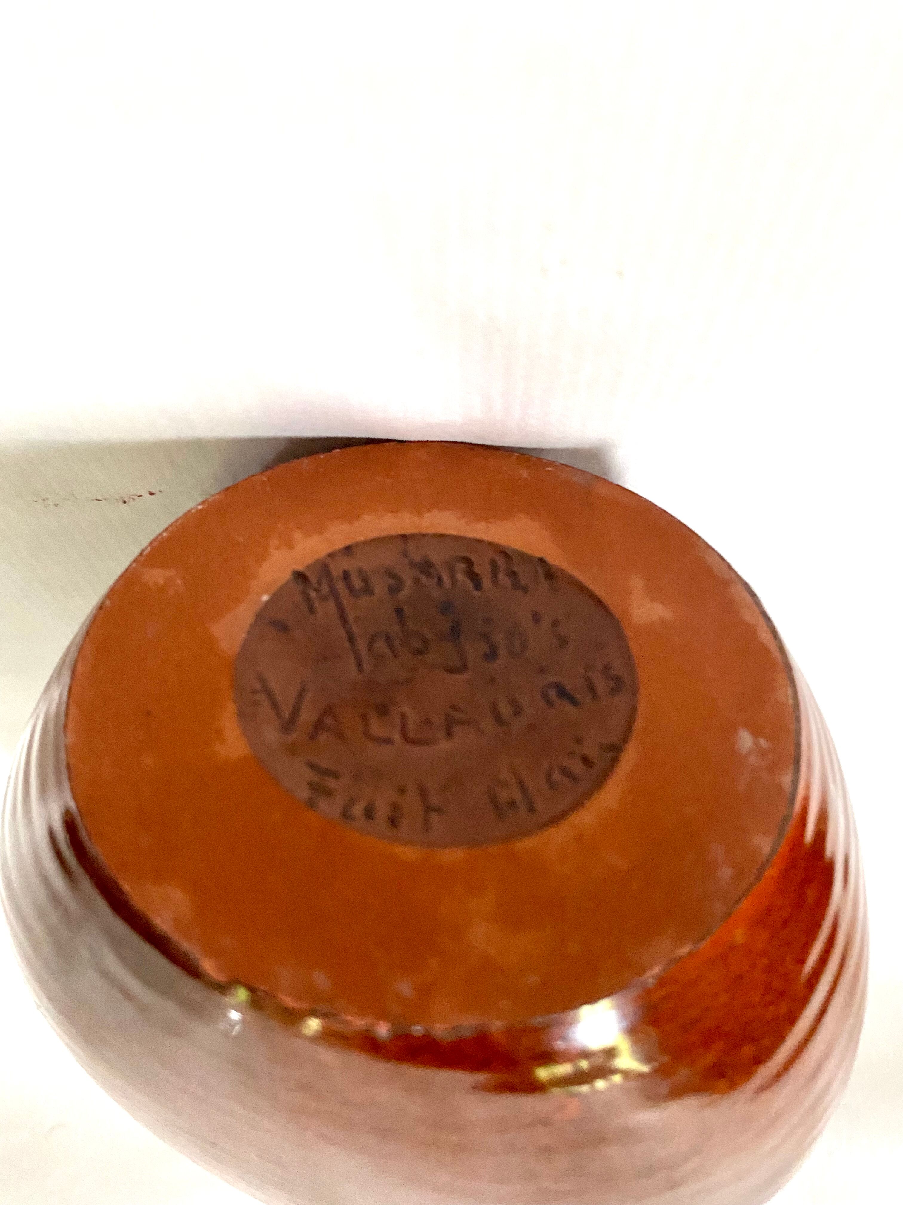 Scarified ceramic Mussara vase, 70s