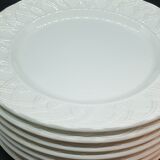 8 white ceramic plates