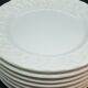 8 assiettes céramique blanche