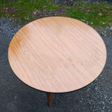 Table basse d'appoint pieds fuselés plateau formica vintage 50 60