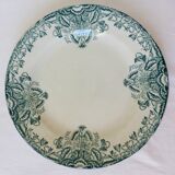 Plat rond A.Lebacqz et M.Bouchart motif Floral