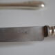 12 dessert knives old metal silver monogram