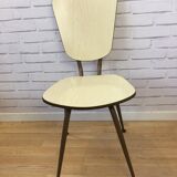 Lot of 5 beige Formica chairs